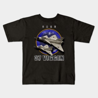 Saab 37 Viggen Swedish Multi Combat Aircraft Kids T-Shirt